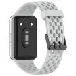 Samsung Galaxy Fit3 Strap Replacement Silicone Breathable Watch Bracelet - Light Grey Online now