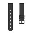 22mm Universal solid color silicone watch strap - Black For Cheap