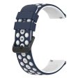 20mm Universal silicone watch strap - Midnight Blue   White Online now