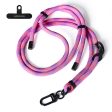 160cm phone neck shoulder strap with patch - Thread   Pink Purple For Discount