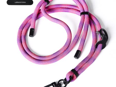 160cm phone neck shoulder strap with patch - Thread   Pink Purple For Discount