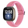 Fitbit Sense   Versa 3 elastic watch strap with adjustable buckle - Pink Online