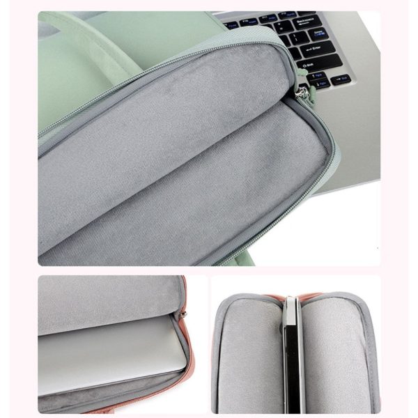 C81-13-13.3   Laptop Case Portable Notebook Bag with Plush Lining Businees Storage Bag - Pink on Sale