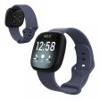 Fitbit Versa 3   Sense silicone watch band - Blue Grey Size: S Online