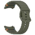 Samsung Galaxy Watch FE   Watch7 40mm 44mm Silicone Wave Texture Watch Band Replacement Straps - Army Green For Discount