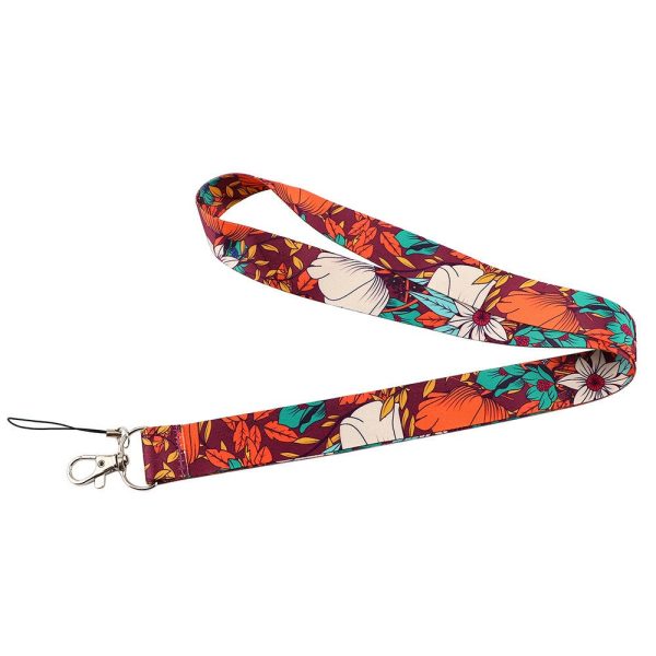 Universal chinese rose pattern lanyard - Chinese rose in Orange Hues Sale