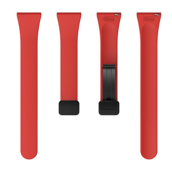 20mm Universal silicone strap with black buckle - Red For Sale