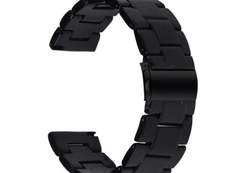 20mm smooth resin watch strap for Garmin watch - Black Online Hot Sale