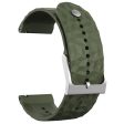 24mm rhombus style silicone strap for Suunto and Fossil - Army Green For Cheap