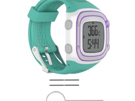 Garmin Forerunner 10 soft silicone slim watchband - Cyan Online Hot Sale