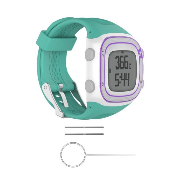 Garmin Forerunner 10 soft silicone slim watchband - Cyan Online Hot Sale