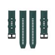 20mm Universal silicone watch strap - Black Steel Buckle   Blackish Green Online