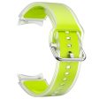 Samsung Galaxy Watch 20mm Transparent Design Watch Band Adjustable Silicone Strap - Transparent Lime Hot on Sale