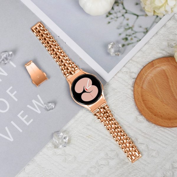 Samsung Galaxy Watch4 - 20mm - Slim Watch Band Seamless Metal Watch Strap - Rose Gold Online Hot Sale