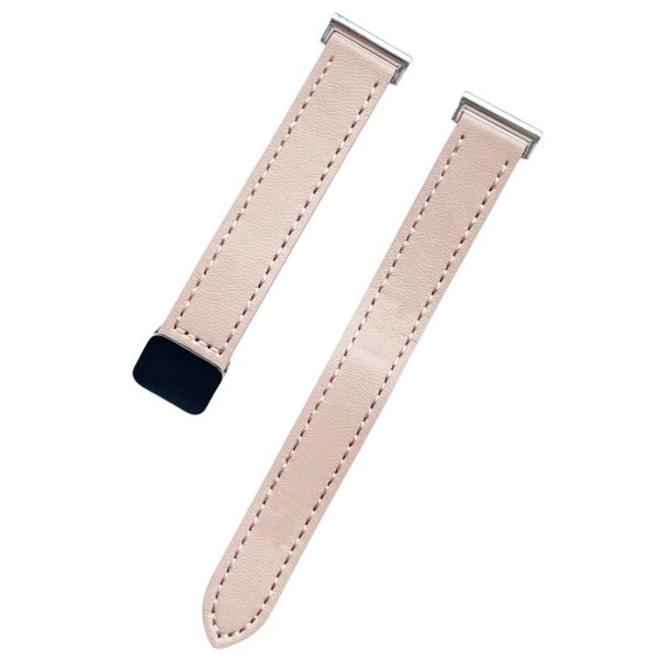 Samsung Galaxy Watch 20mm Magnetic Buckle Slim Microfiber Leather Watch Strap - Pink Online Sale