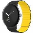 Google Pixel Watch   Pixel Watch 2 Magnetic Watch Band Adjustable Flexible Wrist Strap - Black+Yellow For Discount