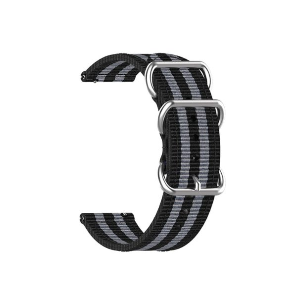 Garmin Forerunner 255S nylon watch strap - Black   Grey   Black   Grey   Black Cheap