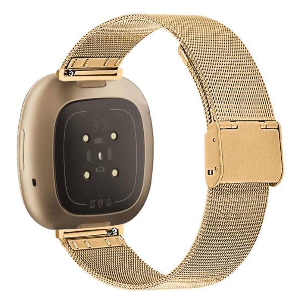 Fitbit Sense 2   Versa 4 milanese watch strap - Gold For Sale