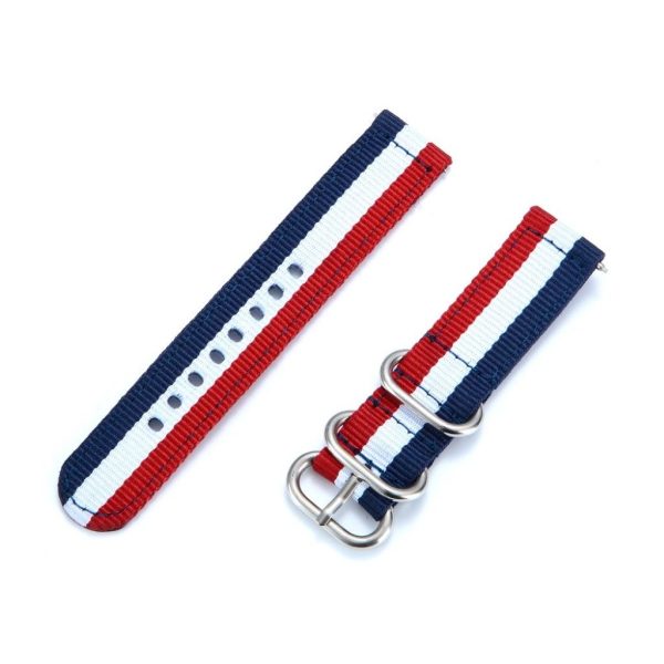 Garmin Forerunner 245   245 Music nylon watch band - Blue   White   Red Cheap