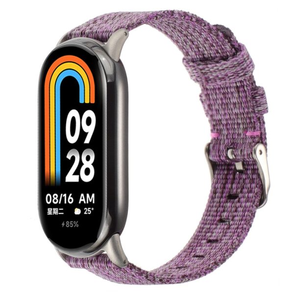 Xiaomi Smart Band 8 Nylon Watch Strap Adjustable Wrist Band Replacement - Dark Purple For Discount