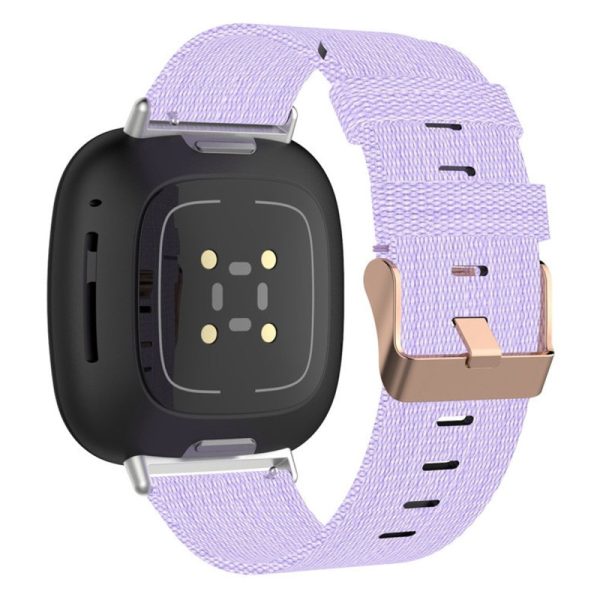 Fitbit Sense 2   Versa 4 nylon watch strap - Light Purple on Sale