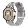 Huawei Watch GT 3 42mm   GT 3 Pro 43mm Universal 20mm Woven Strap Magnetic Silver Buckle Watch Band - Coral+Light Grey Hot on Sale