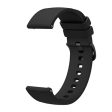 22mm Universal solid color silicone watch strap - Black For Cheap