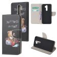 Wonderland Xiaomi Redmi Note 8 Pro flip case - Brown Bear and Warning Words Online now