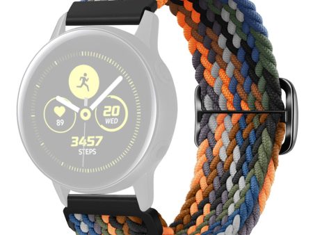 KALEBOL KLB-BZNL-001 Samsung Galaxy Watch6 Classic 43mm   47mm Watch Bnad 20mm Nylon Replacement Strap - Camo Multi-color For Sale