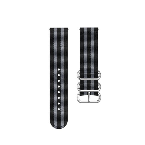 Garmin Forerunner 255S nylon watch strap - Black   Grey   Black   Grey   Black Cheap