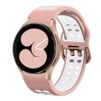 Samsung Galaxy Watch 5   4 dual color silicone watch strap - Pink   White Cheap