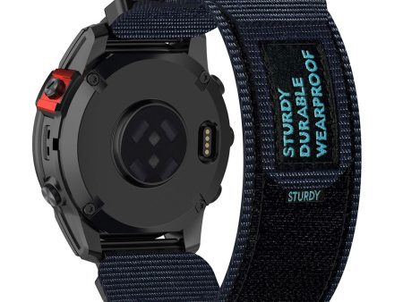 Garmin Fenix 7X   7X Pro   Instinct 2X   Quickfit 26mm Nylon Sticker Wrist Strap - Blue Supply