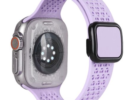 Apple Watch Series 41mm - 40mm - 38mm Magnetic Silicone Band - Lavender Online Hot Sale