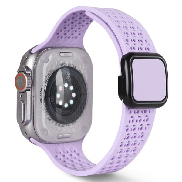 Apple Watch Series 41mm - 40mm - 38mm Magnetic Silicone Band - Lavender Online Hot Sale