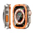 Apple Watch Ultra 49mm   Ultra 2 49mm Watch Case Aluminum Alloy Cover with Tempered Glass Protector - Orange Sale