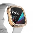 Fitbit Versa 3   Sense dual-row rhinestone frame - Rose Gold For Sale