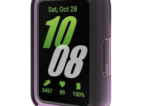 Samsung Galaxy Fit3 Smart Watch Protective Case Flexible Watch Frame Cover - Transparent Purple Online now