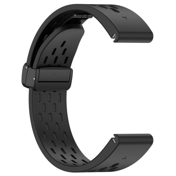 KALEBOL KLB-DDGJ-001 Garmin Fenix 7X   7X Pro Watch Band QuickFit 26mm Silicone Strap Magnetic Folding Buckle - Black Online now