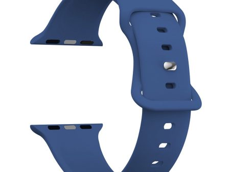 Apple Watch Series 49mm - 45mm - 44mm - 42mm Strap Breathable Silicone Watch Band - Sapphire Blue Online Hot Sale