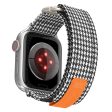 Apple Watch 49mm   45mm   44mm   42mm Canvas Watch Strap - Black     White Grids Cheap