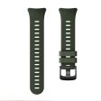 Garmin Forerunner 45S durable black buckle silicone watch band - Army Green Online now