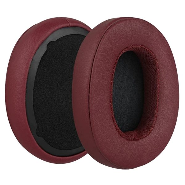 1 Pair Skullcandy Crusher 3.0 leather earpads - Wine Red Hot on Sale