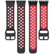 Samsung Galaxy Fit3 Silicone Watch Bands Dual-Color Wrist Straps Replacement Parts - Black+White Sale