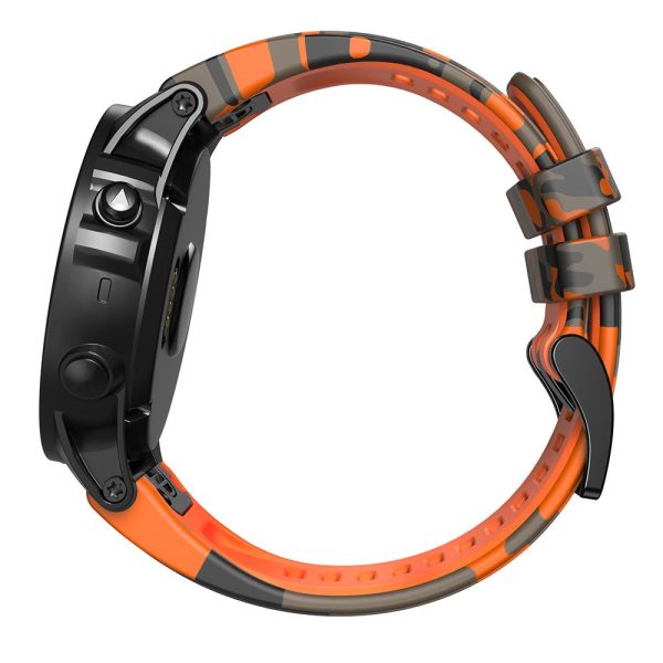 22mm silicone watch strap for Garmin and Coros watch - Camouflage Orange Online Hot Sale