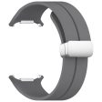 Samsung Galaxy Watch Ultra 47mm Silicone Smartwatch Band Wrist Strap with Silver Magnetic Folding Buckle - Dark Grey Fashion