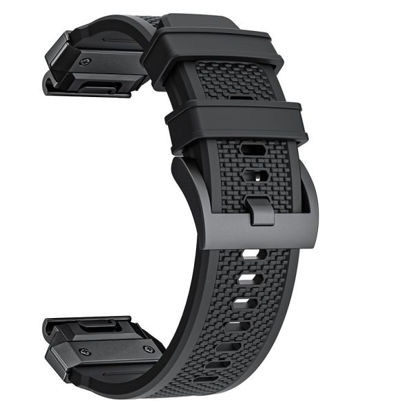 Garmin Fenix 3   5   5X   6X   7X Soft Rubber Replacement Strap 26mm Universal Smart Watch Wrist Band - Black Online now