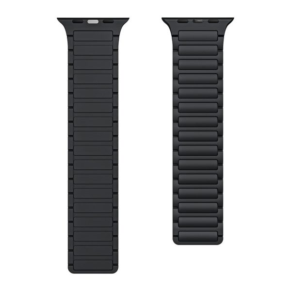 Apple Watch 49mm   45mm   44mm   42mm Magnetic Silicone Watch Band - Black Cheap