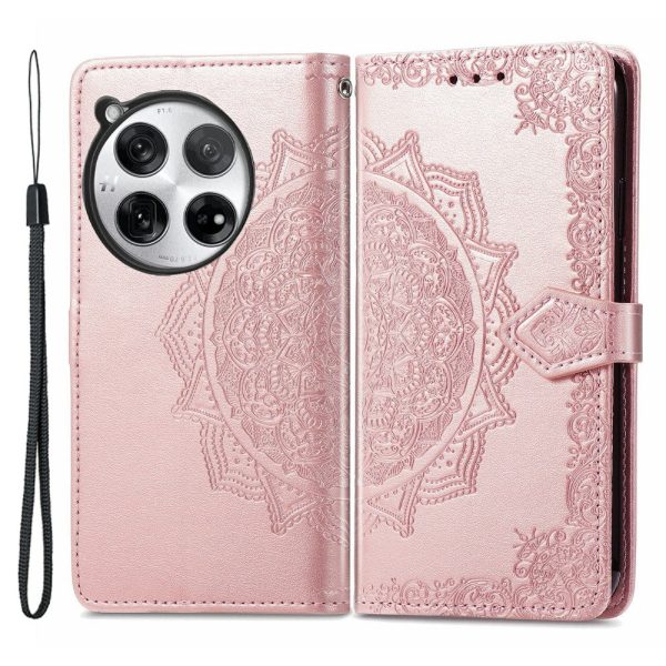 Mandala OnePlus 12 leather case - Rose Gold Cheap