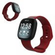 Fitbit Versa 3   Sense silicone watch band - Crimson Size: L Online Hot Sale