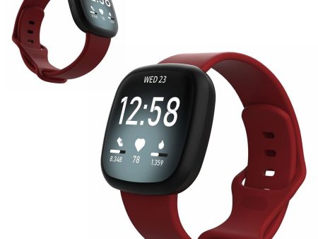 Fitbit Versa 3   Sense silicone watch band - Crimson Size: L Online Hot Sale